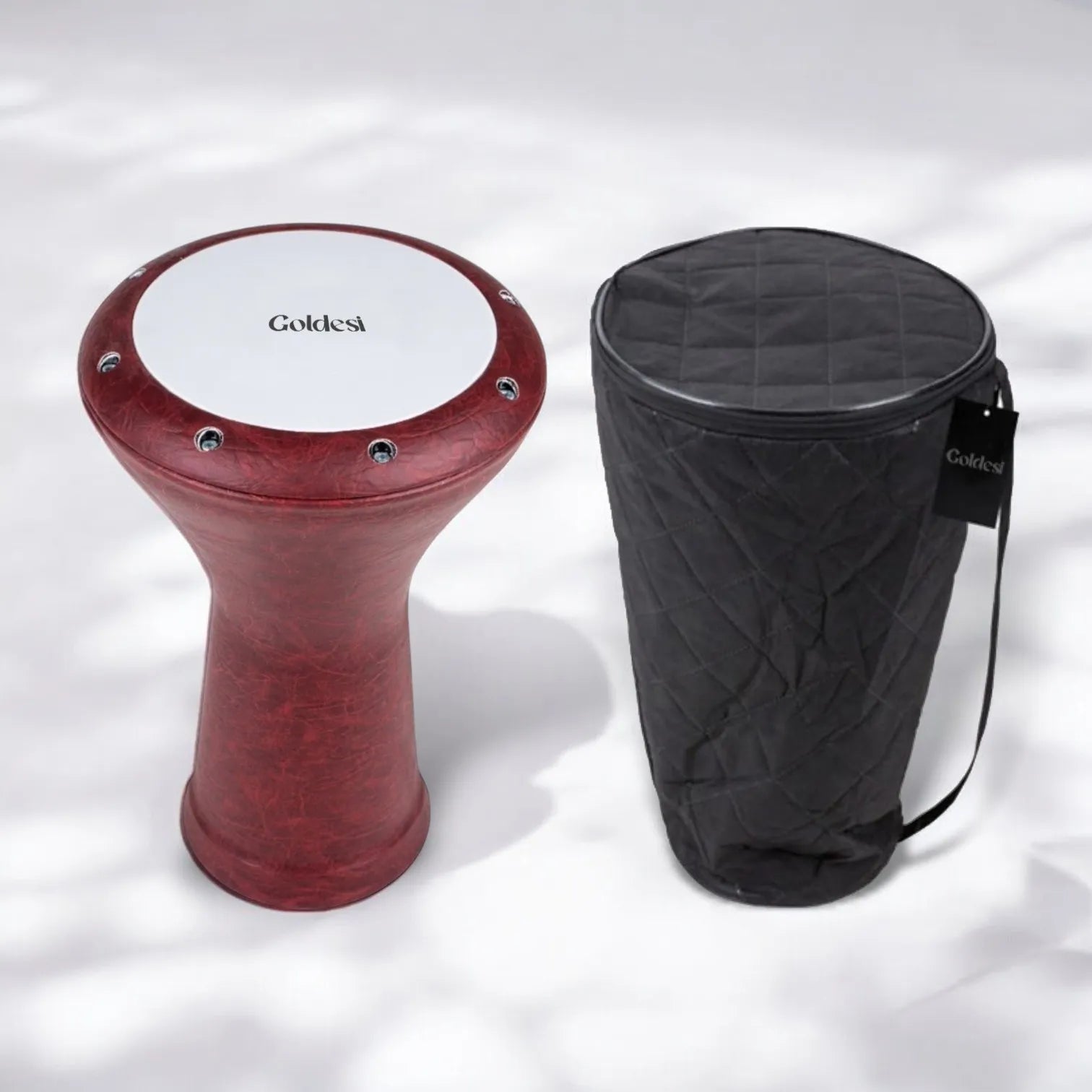 Goldesi Darbuka Goblet Drum – Burgundy, Vinlex Finish