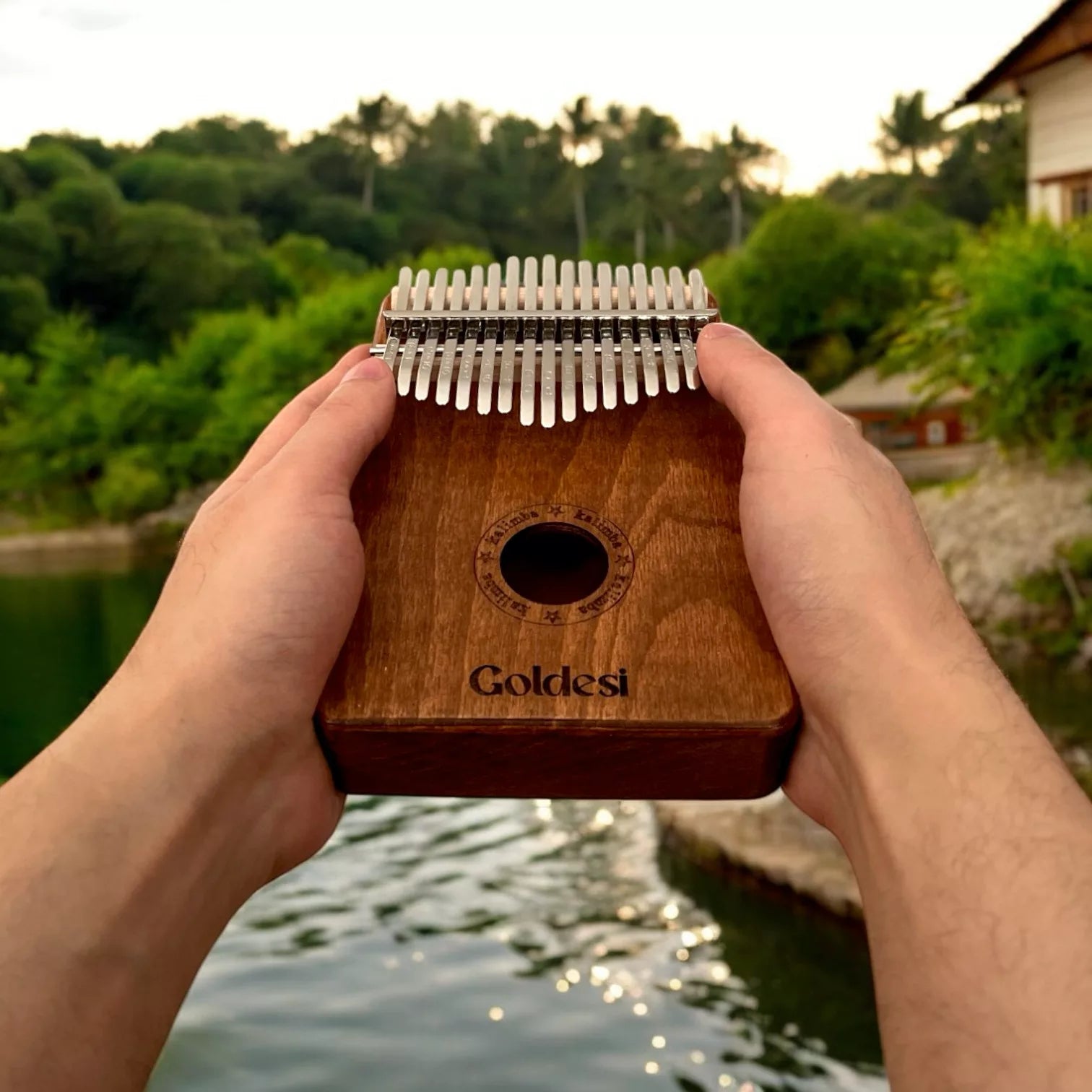 Goldesi Handcrafted 17 Key Kalimba Thumb Piano