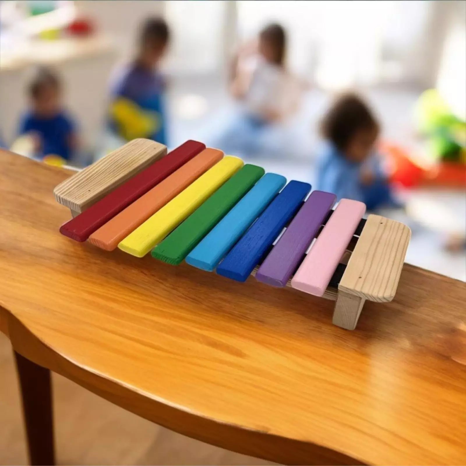 Rainbow Xylophone for Children - Handmade Wooden Musical Toy