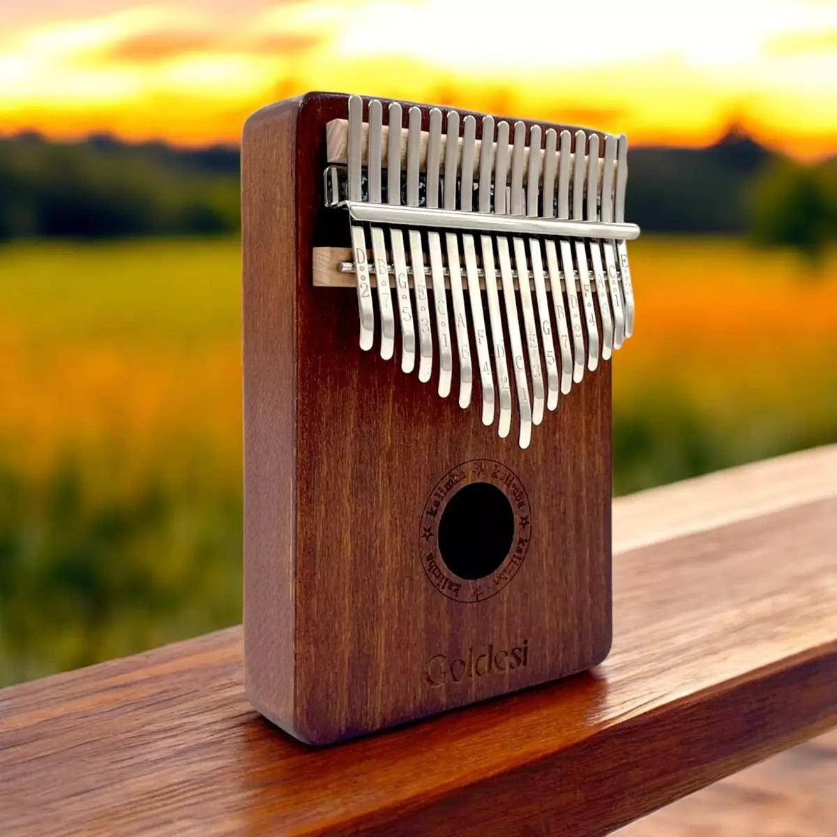 Goldesi Handcrafted 17 Key Kalimba Thumb Piano