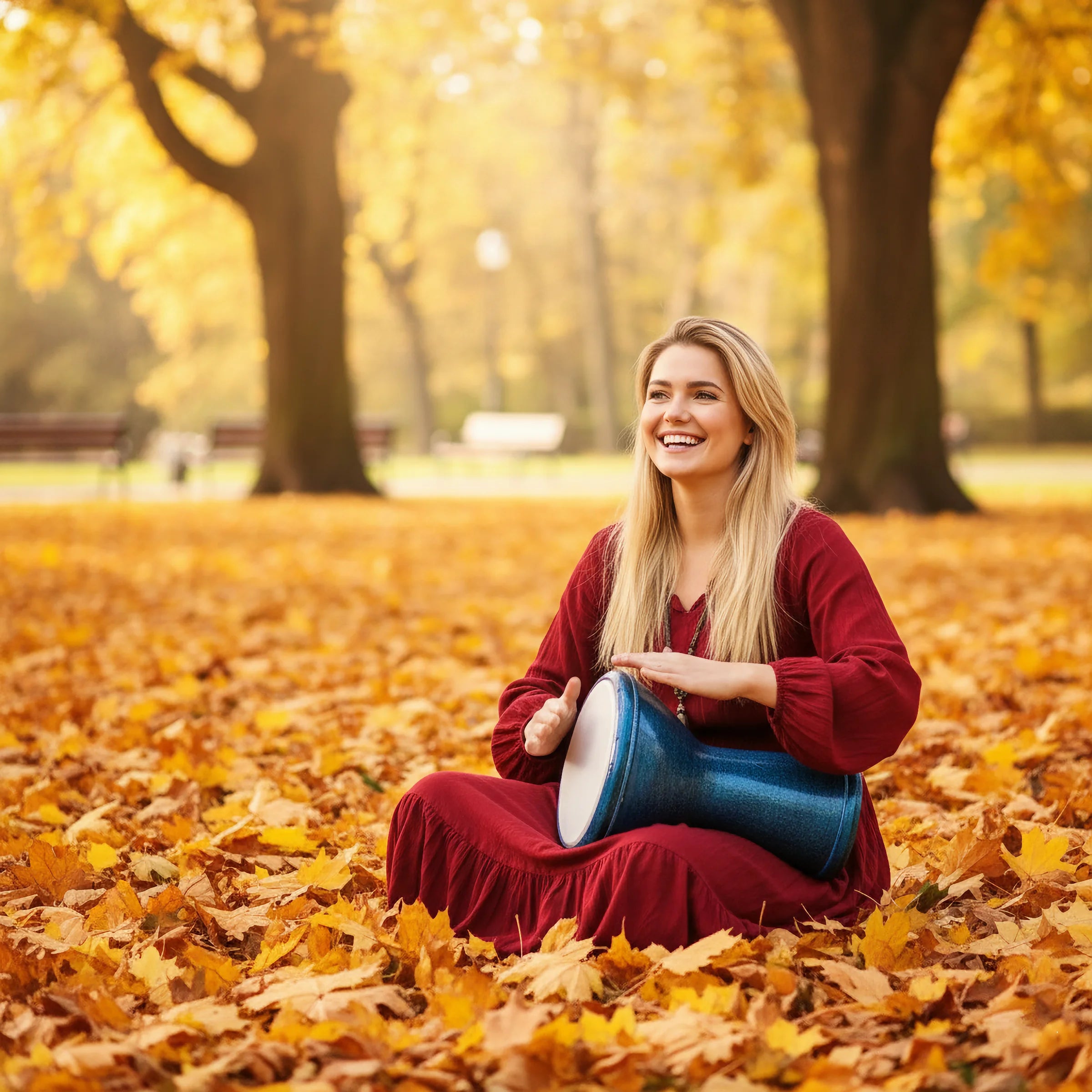 Ocean Speckle | Mottled Blue Ceramic Egyptian Doumbek Drum