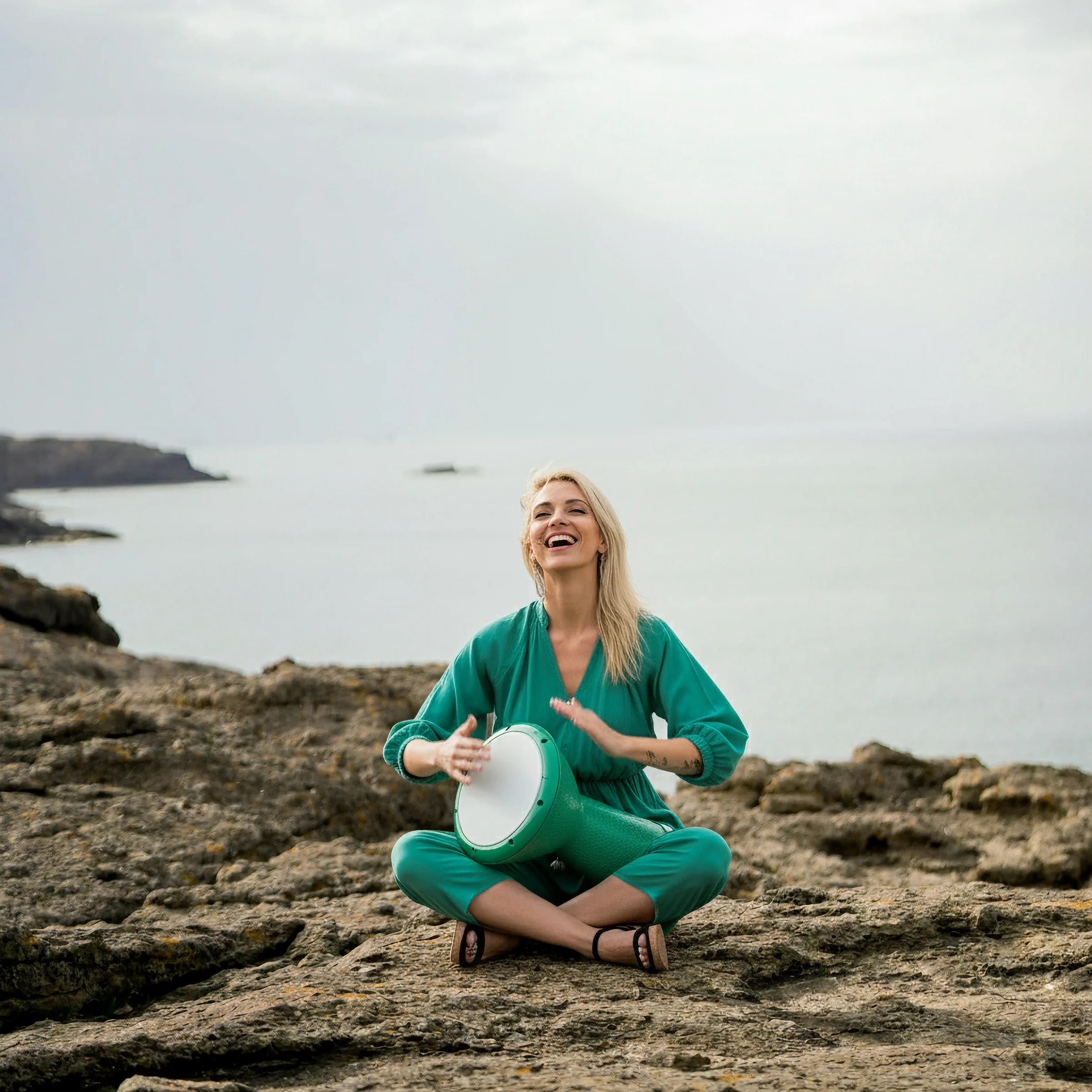 Forest Echo | Professional Green Fiberglass Egyptian Darbuka