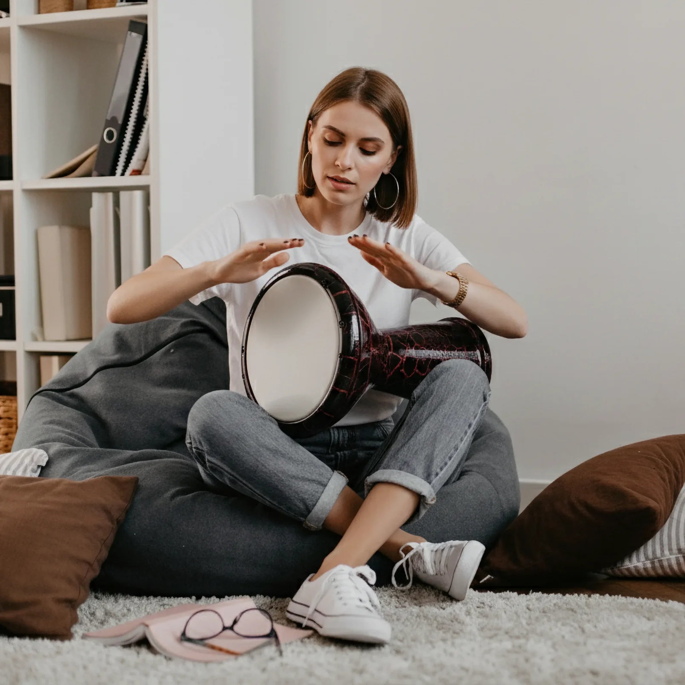 Cherry Crackle | Professional Metal Egyptian Darbuka