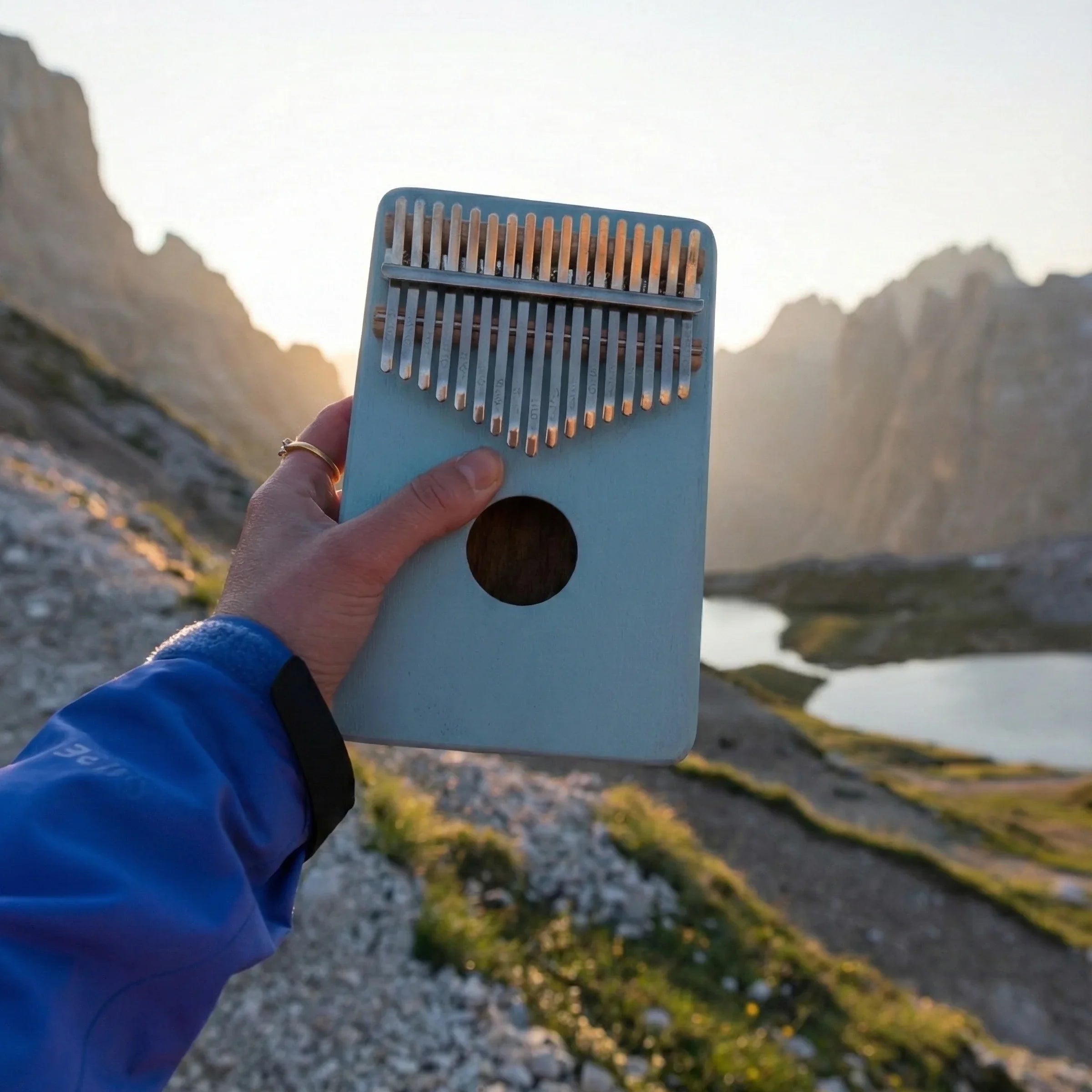 Baby Blue | 17-Key Kalimba Full Gift Set (With Stand & Accessories)