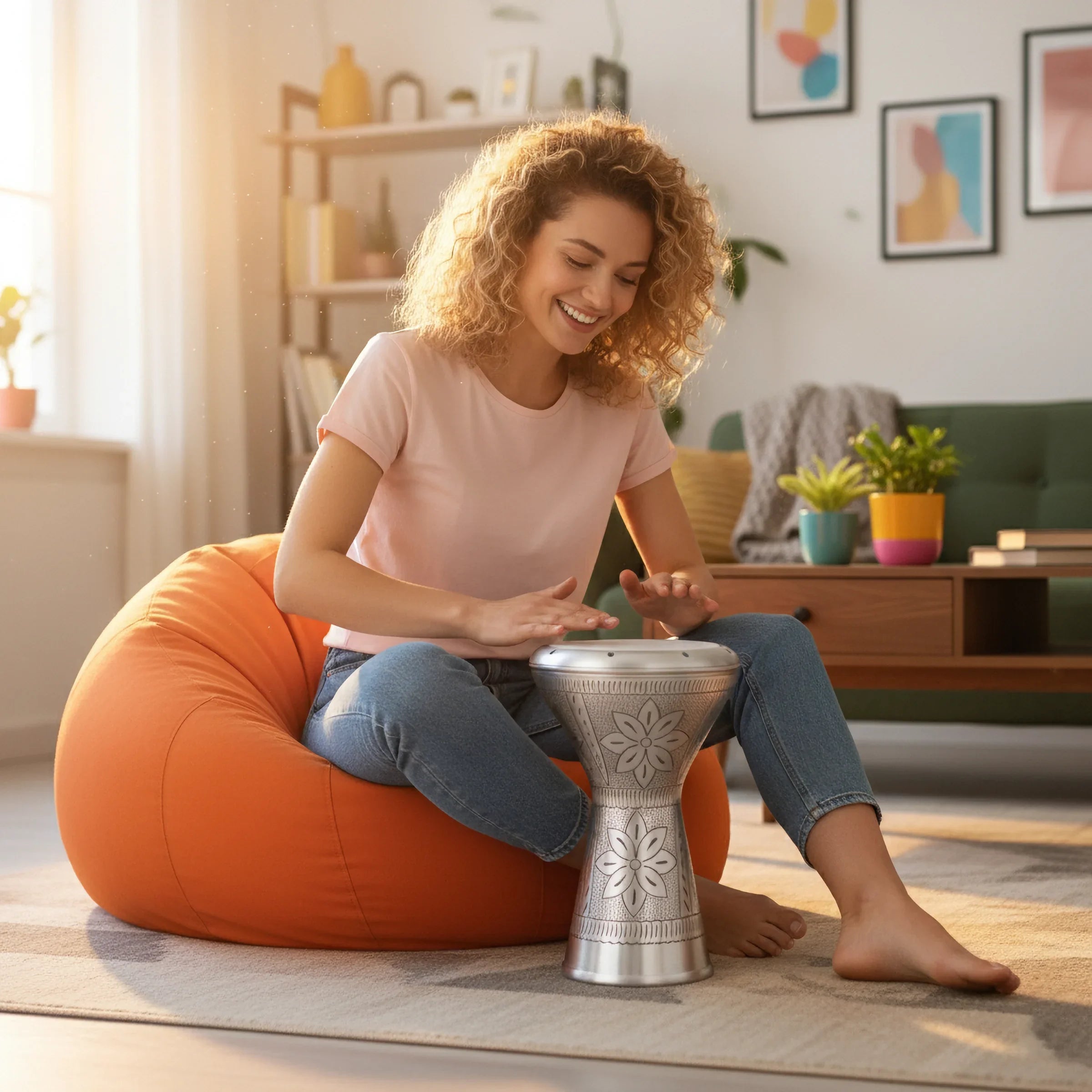 Artisan Echo | Hammered & Embossed Collector's Darbuka