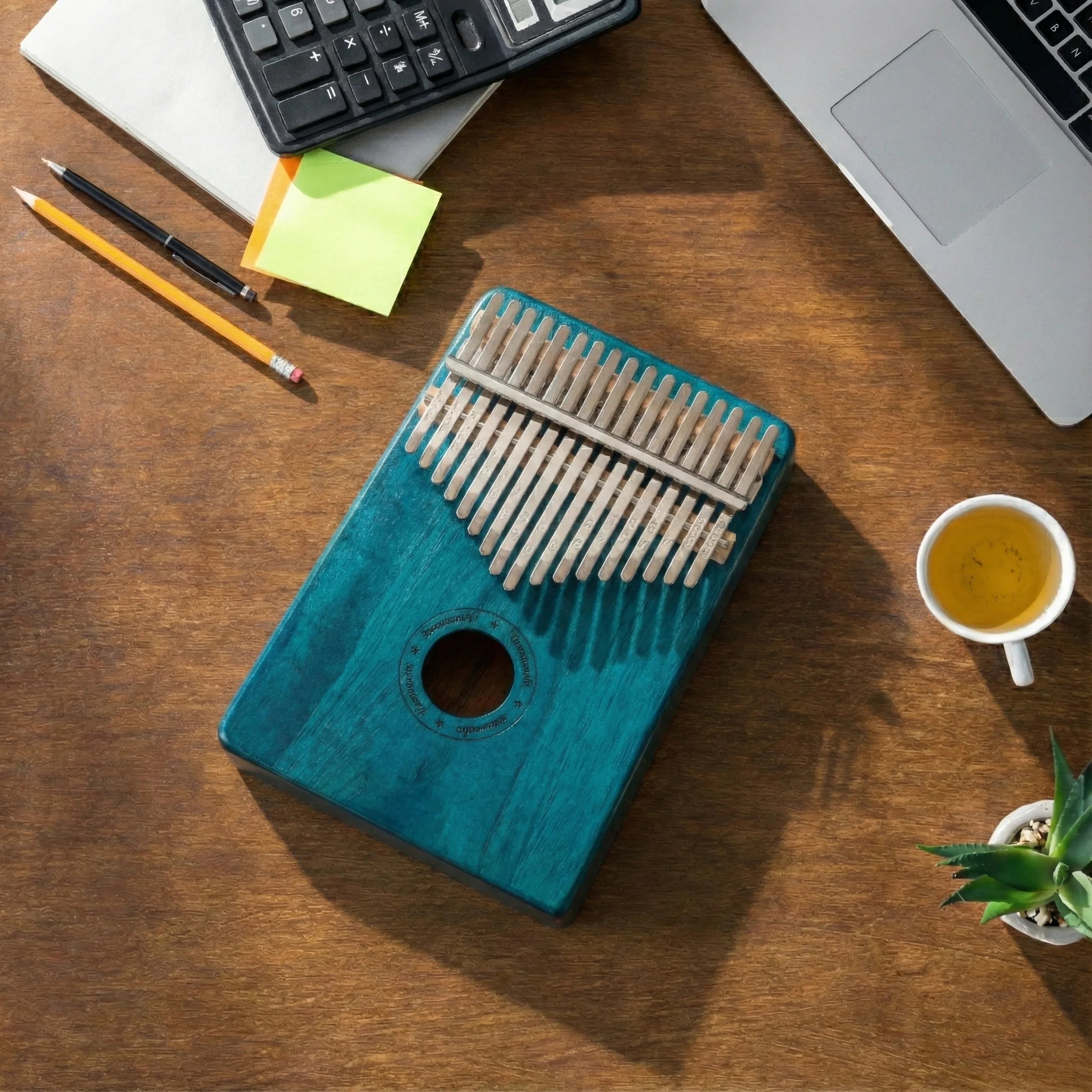Turquoise | 17-Key Kalimba Full Gift Set (With Stand & Accessories)