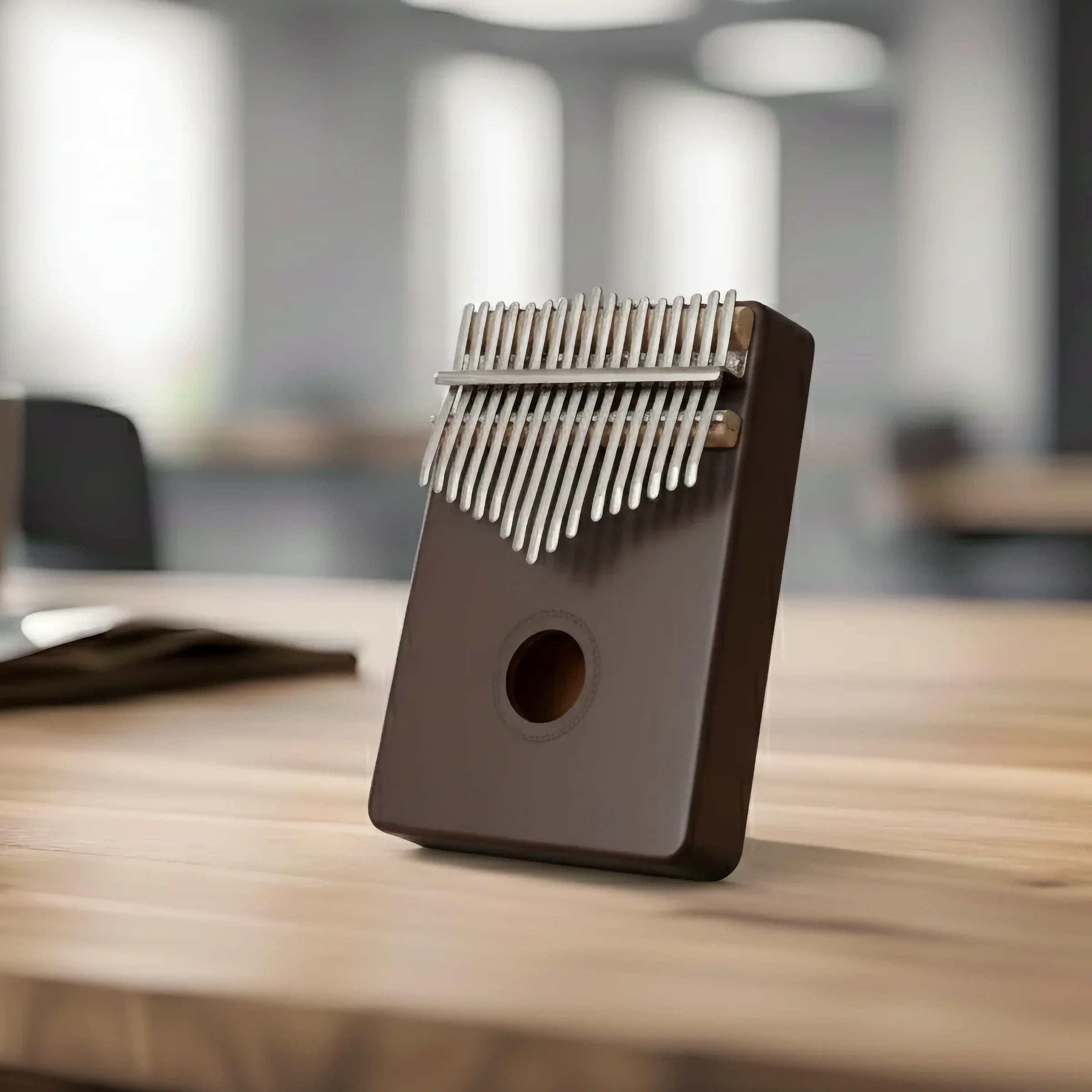 Dark Brown | 17-Key Kalimba Full Gift Set (With Stand & Accessories)