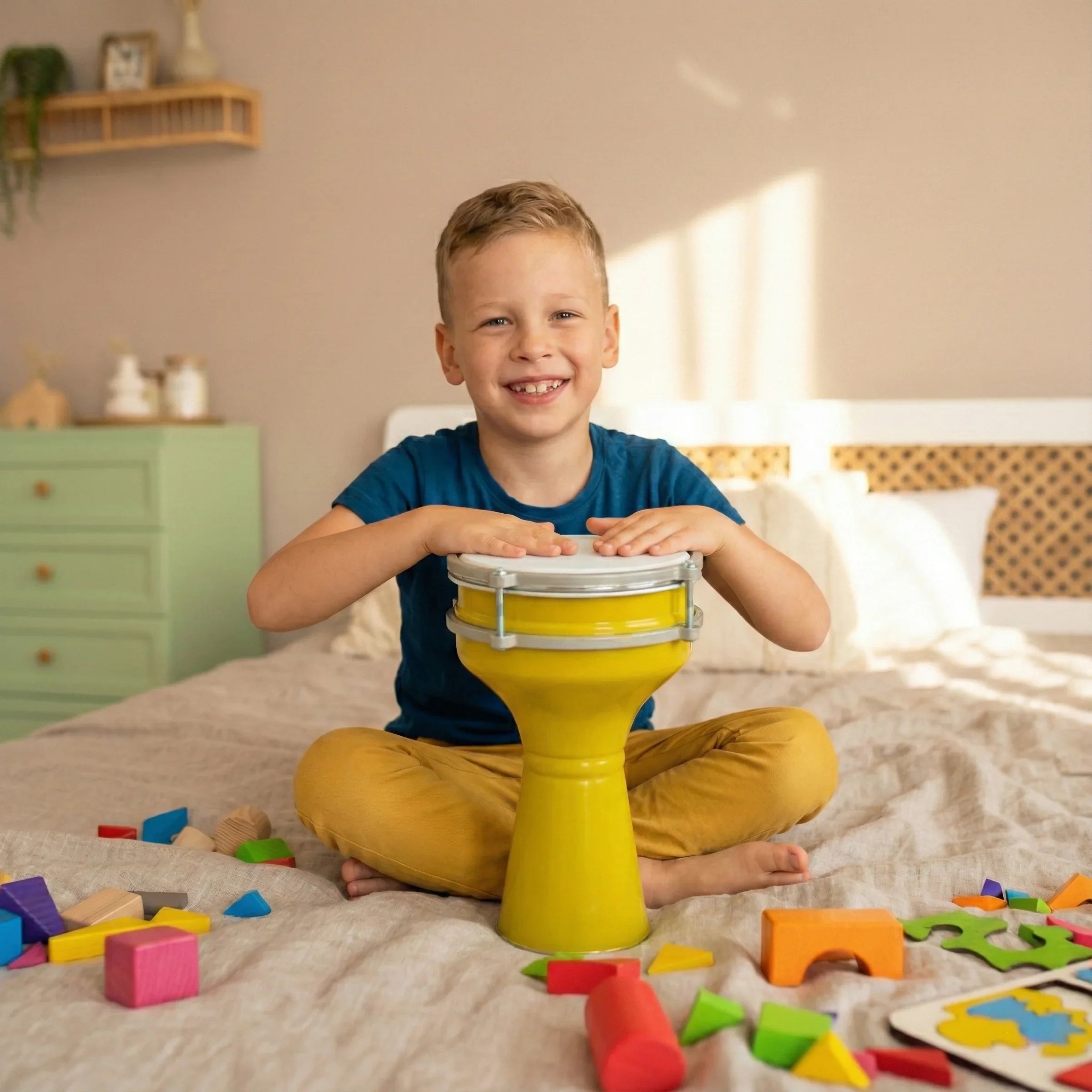 Citrine Beat | Yellow Turkish Style Kids Darbuka (Size No. 3)