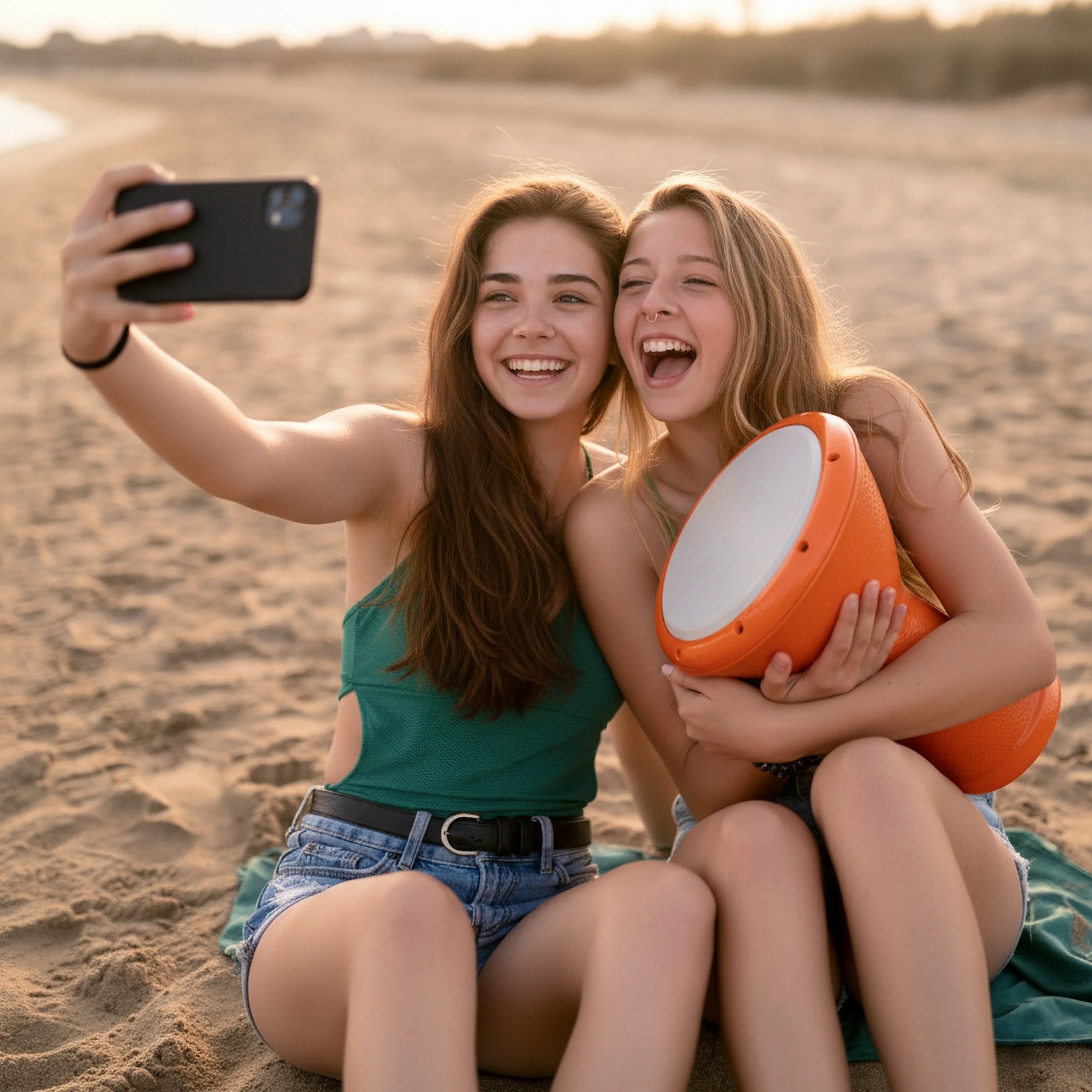 Sunset Strike | Professional Orange Fiberglass Egyptian Darbuka