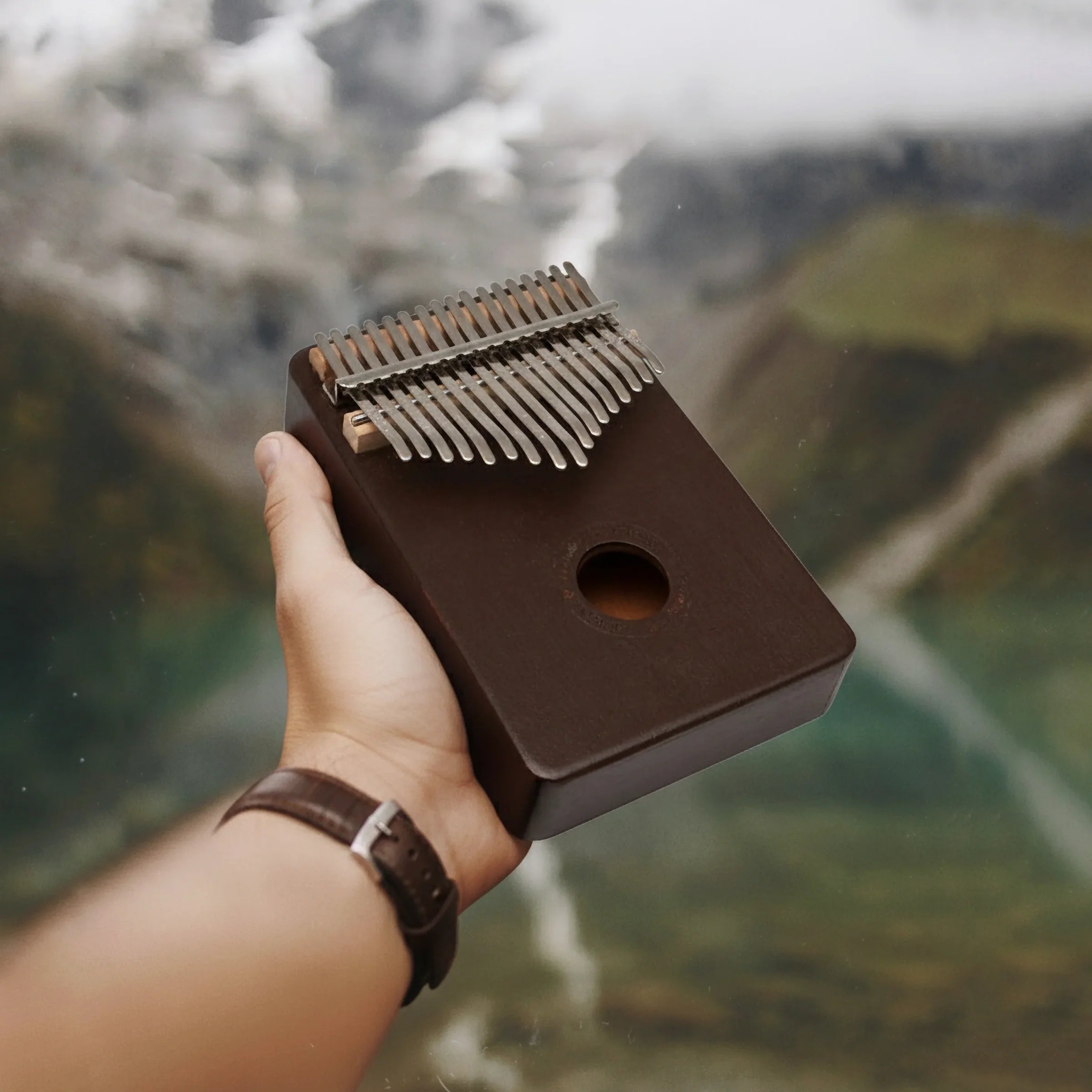 Dark Brown | 17-Key Kalimba Full Gift Set (With Stand & Accessories)
